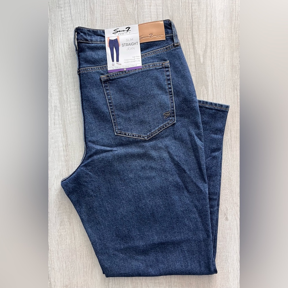 Seven 7 Women's High Rise Slim Straight Jean